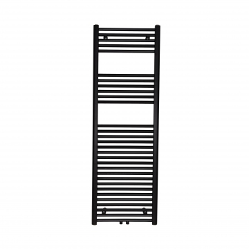 Grzejnik łazienkowy drabinkowy Constans 150x50cm w kolorze czarnym z podłączeniem dolnym środkowym o rozstawie 50mm. 