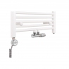 Grzejnik łazienkowy drabinkowy Constans o szerokości 60cm w kolorze białym błyszczącym z podłączeniem dolnym środkowym wraz z zamontowanym zaworem zespolonym chromowanym Multiflow w figurze kątowej prawej oraz z grzałką elektryczną Terma Moa chromowaną, kabel spiralny szary. Grzejnik łazienkowy drabinkowy Constans o szerokości 60cm w kolorze białym błyszczącym z podłączeniem dolnym środkowym wraz z zamontowanym zaworem zespolonym chromowanym Multiflow w figurze kątowej prawej oraz z grzałką elektryczną Terma Moa chromowaną, kabel spiralny szary.