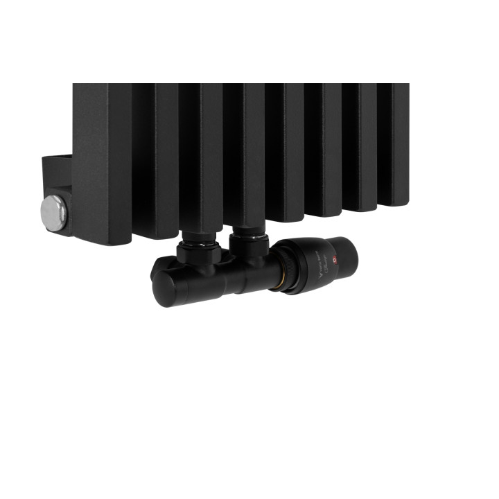 Grzejnik dekoracyjny Diva 1800x300 czarny mat
